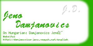 jeno damjanovics business card